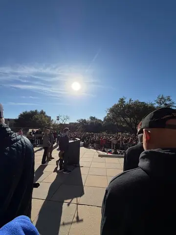 A crowd gathered for a Martin Luther King Jr. Day event at the Texas Capitol